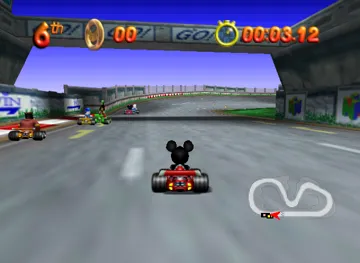 Mickey no Racing Challenge USA (Japan) screen shot game playing